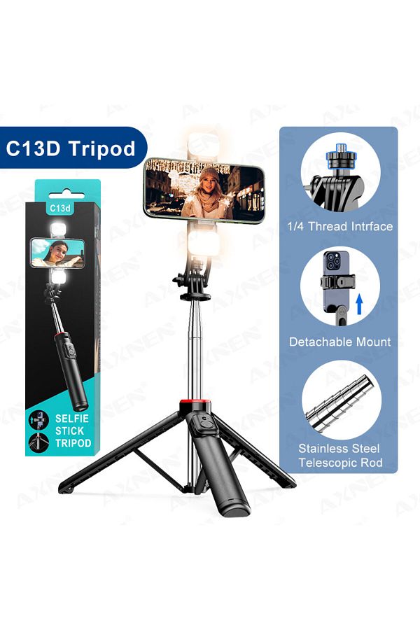 Choice-C13D Selfie Tripod AXNEN Mobile Phone Tripod C12/C13 Tipods for Cellphone Gopro Action Camera, 1325m 1