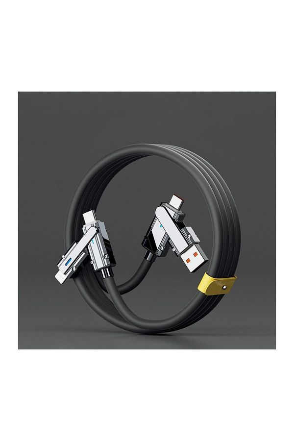 Choice-2m Black NNBILI 4 In 1 120W USB Type C to Type C IOS Cable 3 IN 1 PD 100W Fast Charging Data Cable f 1