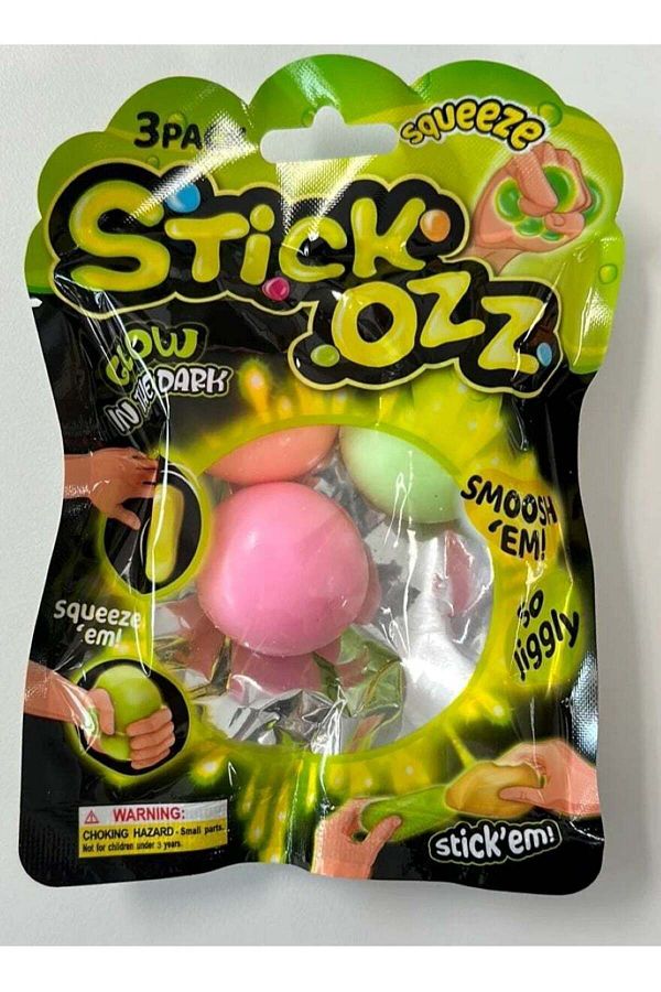 huitich-3 in 1 Pack Squishy Balls Stick Ozz Glow in the Dark 1