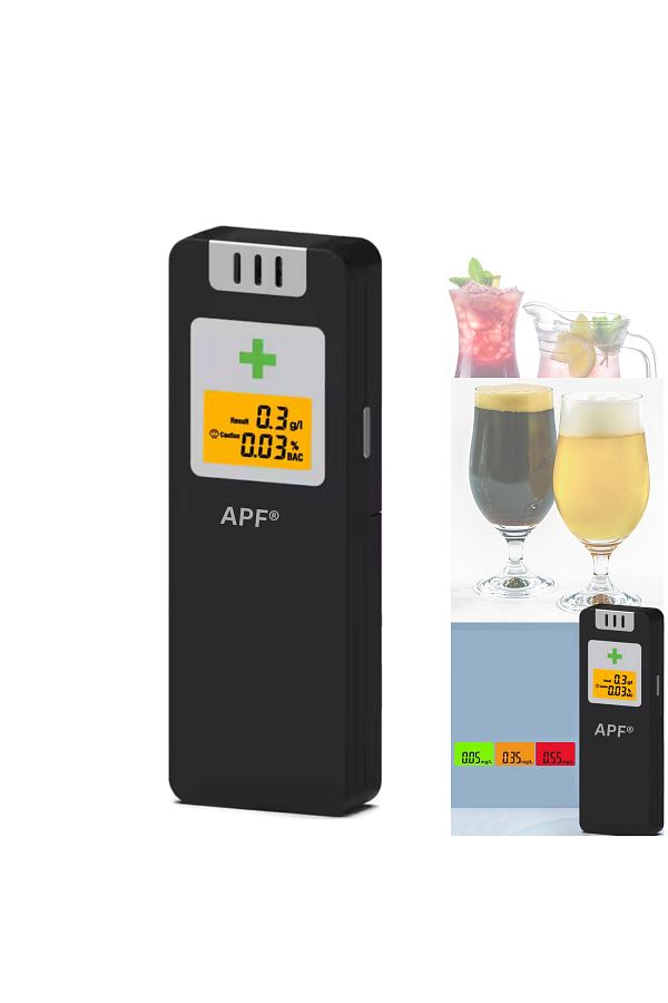GENERAL-Alcooltest Certified NF APF, NFX 20-702 – Digital Tester with LCD Display, Accuracy 0.01% 1
