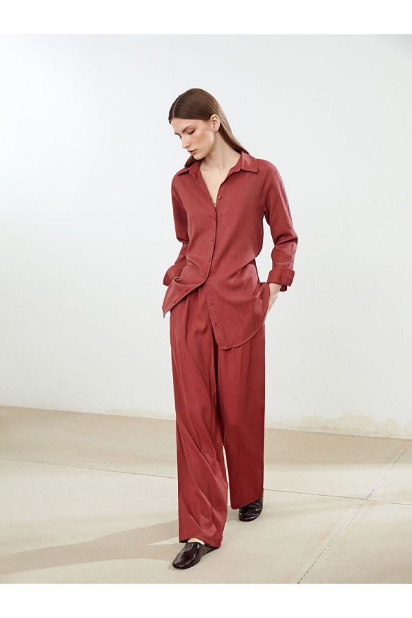 LC Waikiki-Pantaloni de damă în amestec de in cu talie elastică 1