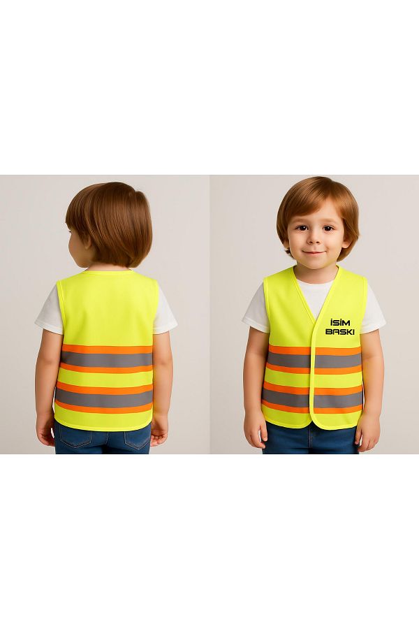 Teknik-Children's Activity Warning Vest with Reflector (Inform the Name Printing in the Question Part, Please) 1