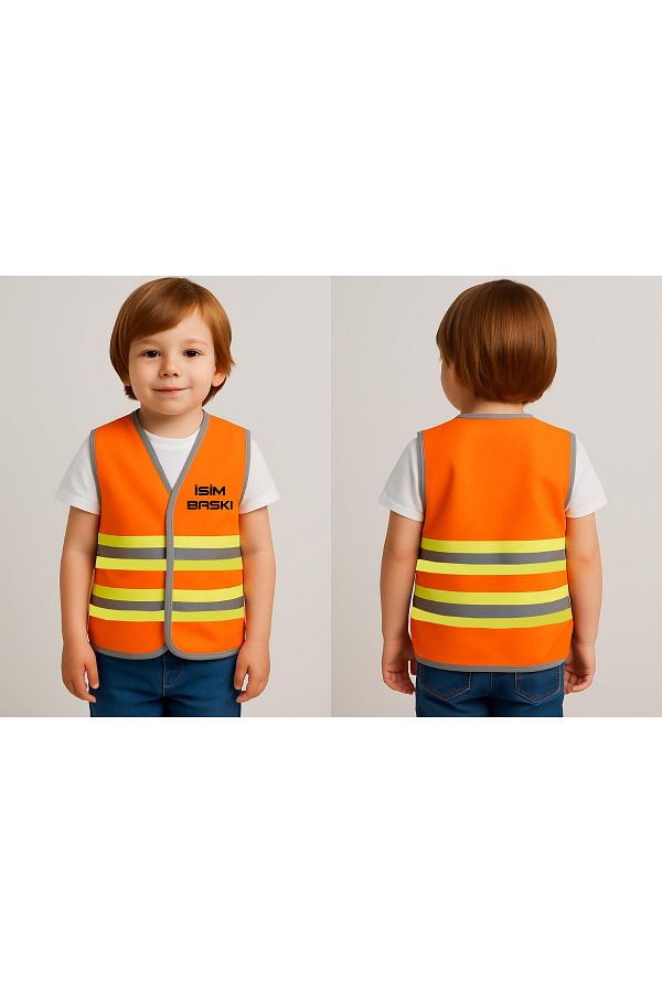 Teknik-Children's Activity Warning Vest with Reflector (Inform the Name Printing in the Question Part, Please) 1