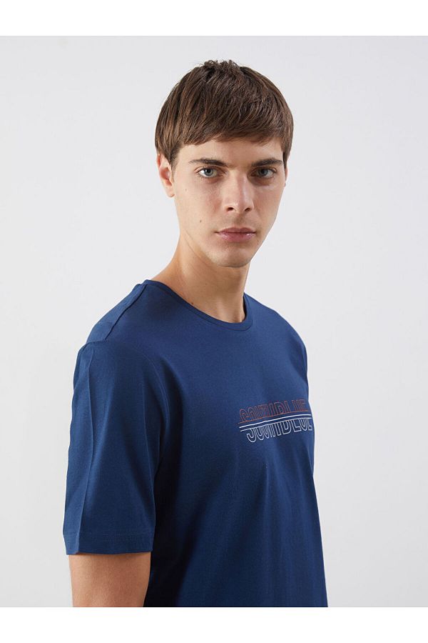 LC Waikiki-New Season Crew Neck Printed Combed Cotton Men's T-Shirt - S5N011Z8 1