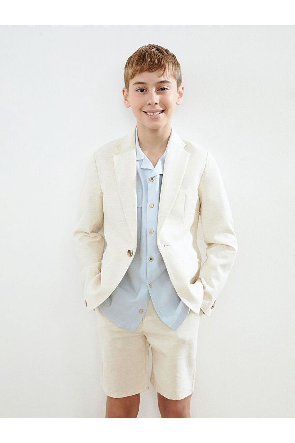 LC Waikiki-Lcw Linen Blend Boy's Blazer Jacket 1