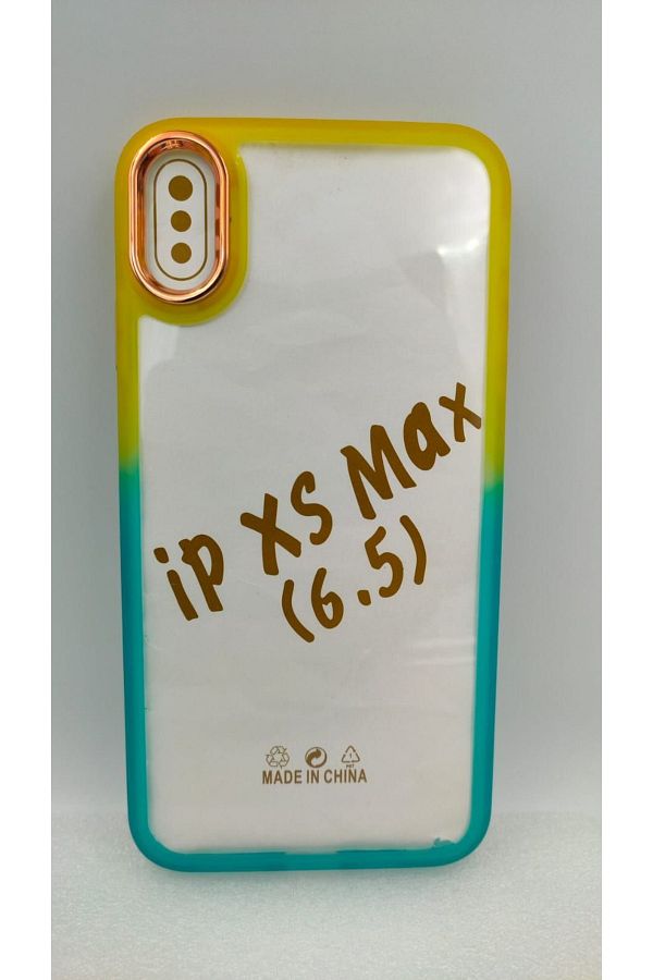 Generic-Clear Soft Case Compatible with iPhone XS MAX with Gradient Color Contrast Edge Style1 1