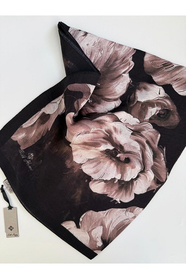 Silk Home-Magnolia Pattern Mayda Shawl 1