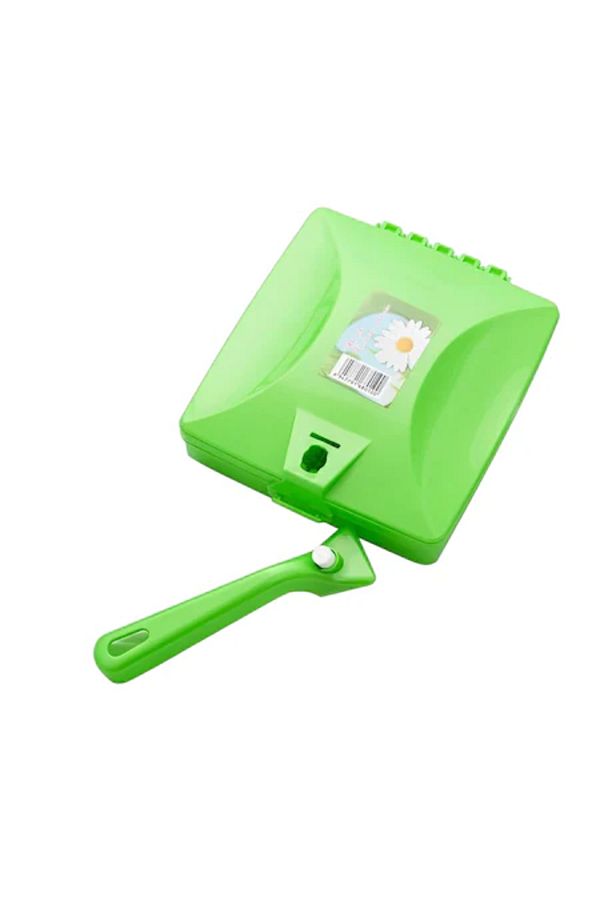 ABYZ-Carpet brush, 3 wheels, simple model, removable handle, 16 x 12 cm, green color 1