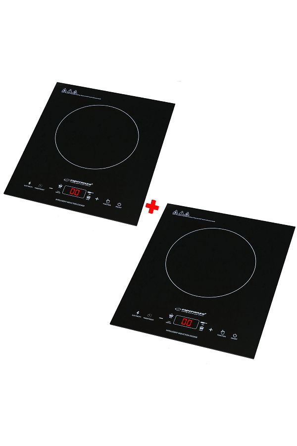 ESPERANZA-Set of 2 induction hobs, Esperanza, 2000W, 4 functions, LCD screen and control panel 1