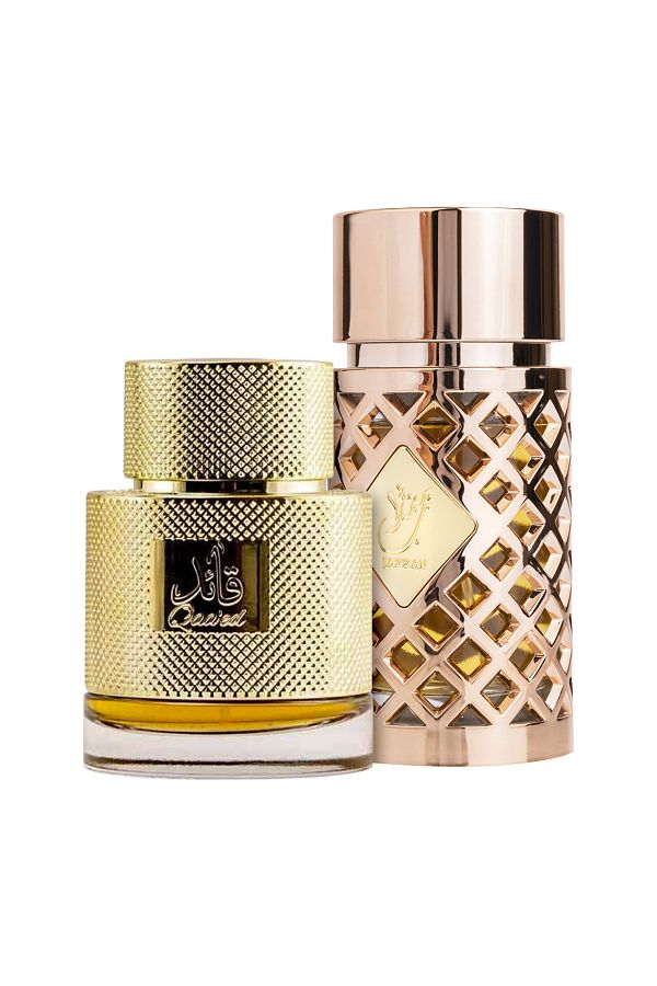 lattafa-Pack of 2 perfumes Qaaed 100 ml and Jazzab Gold 100 ml 1