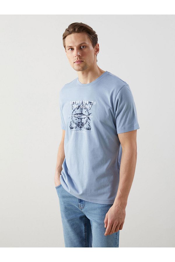 LC Waikiki-Ανδρικό Tisort με στάμπα Crew Neck New Season - S5FA51Z8 1