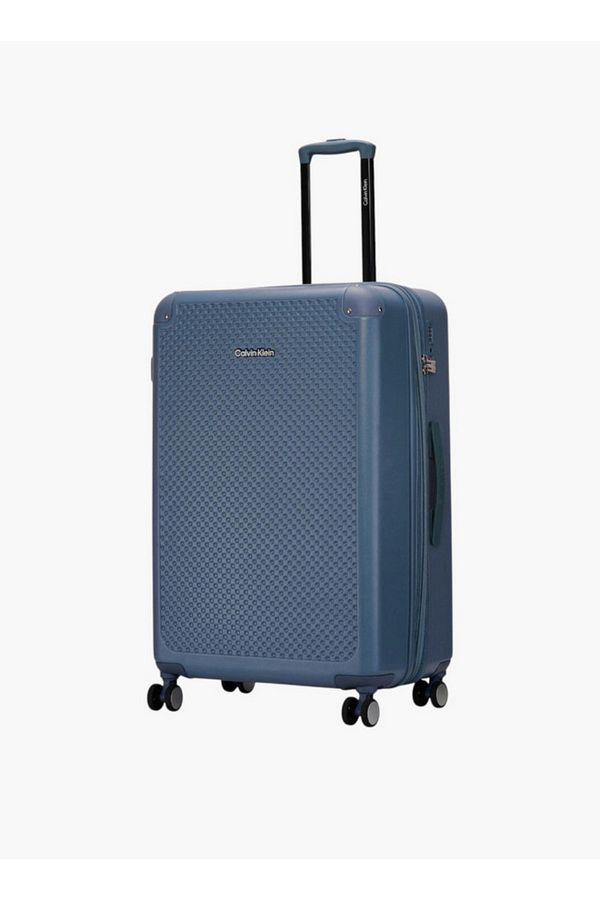Calvin Klein-Textured Hardcase Trolley Bag with Telescopic Handle - 24 Inches - Check-In Bag 1