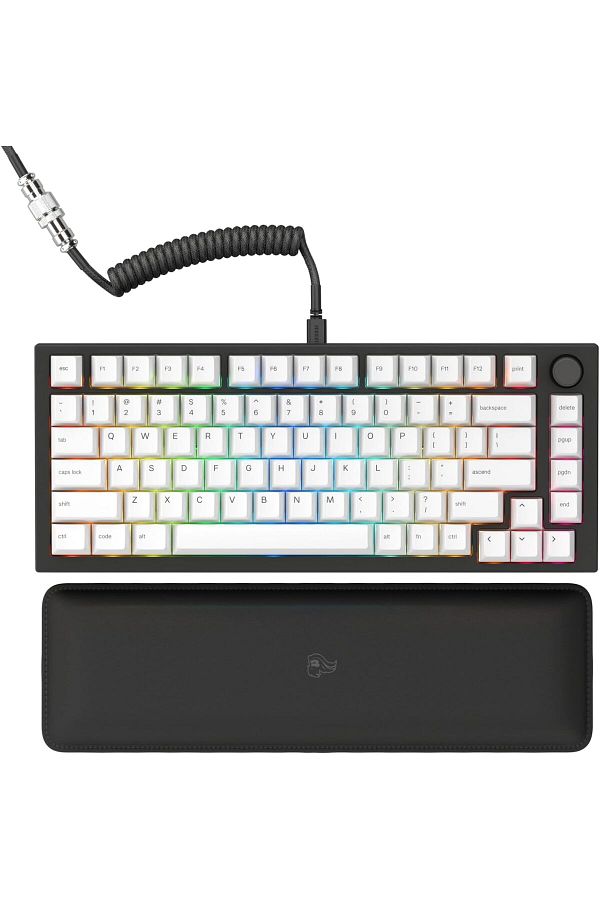 Glorious-GMMK Pro Prebuilt - Modular Mechanical Keyboard with White GPBT Keycaps 1
