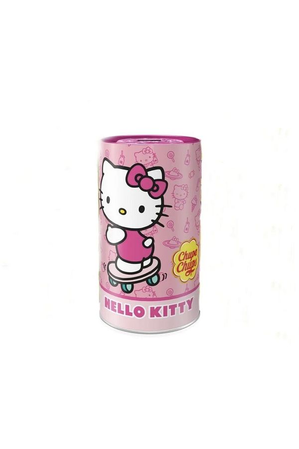 Hello Kitty-Chupa Chups Lollipop in Tin Piggy Coin Bank (16x Lollipops) 1