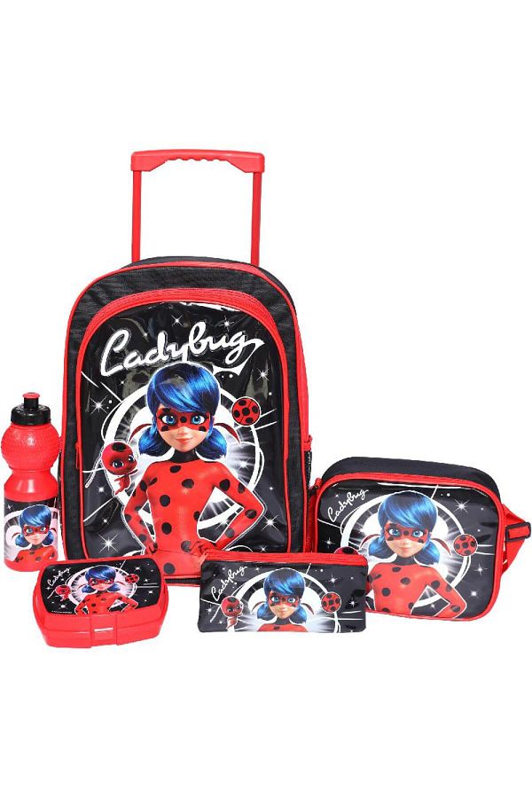 rexa-Miraculous Ladybug 5-in-1 Value Set Trolley Bag with Accessory 1