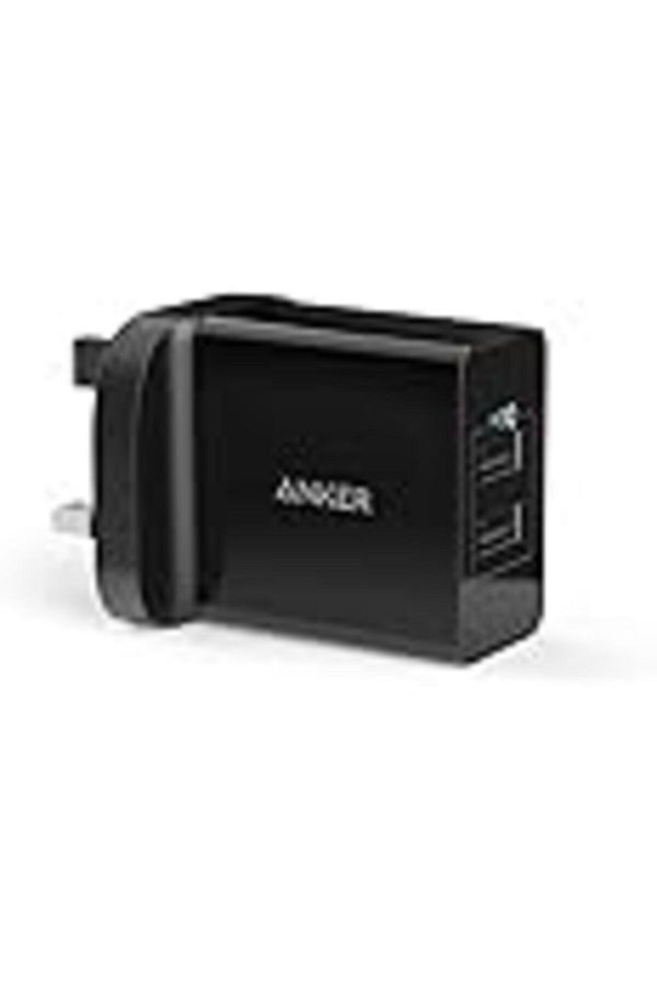 Anker-شاحن USB جداري بمنفذين 4.8 أمبير/24 وات لهاتف iPhone XS/XS Max/XR/iPhone 8 / iPhone 8 Plus/ 1