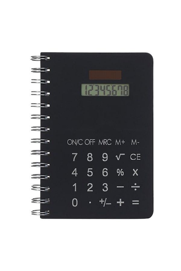 SyaMAG-Notebook with built-in calculator, A5 format, black 1