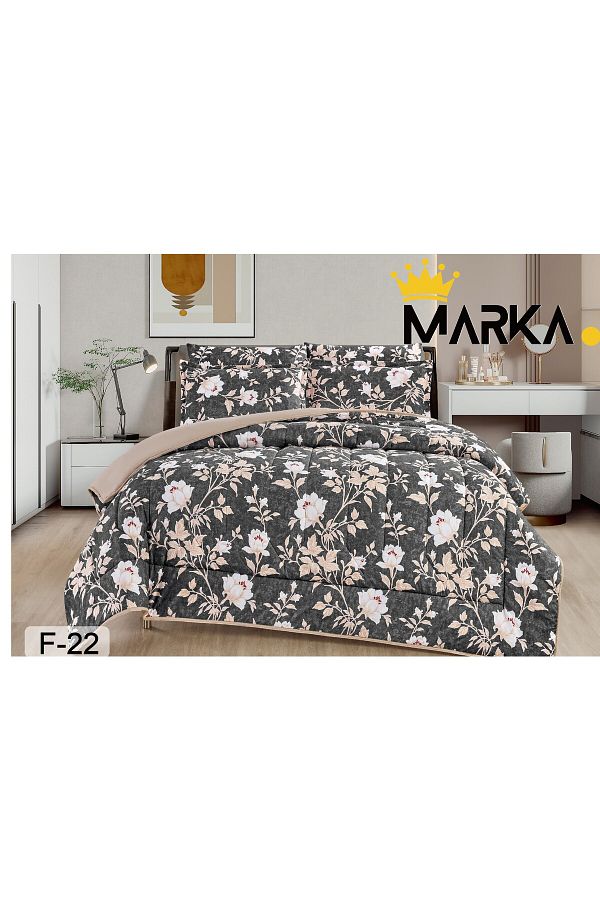 Mark-Double bed sheet with a floral pattern, reversible design, to give you a refreshing summer with microfiber materials, size 220*240 cm 1