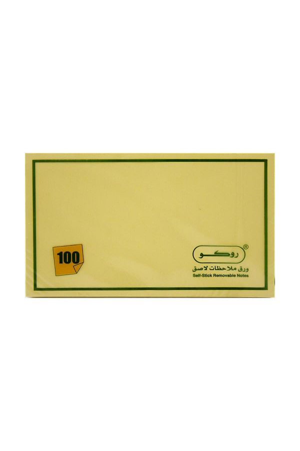 Roco-Standard Self-Stick Notes – 3" x 5", Yellow, 100 Sheets 1