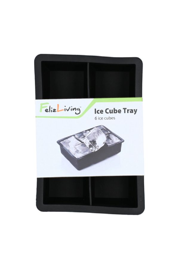 Felli-Elegant and Modern Design Rectangular Ice Cube Tray Black 1
