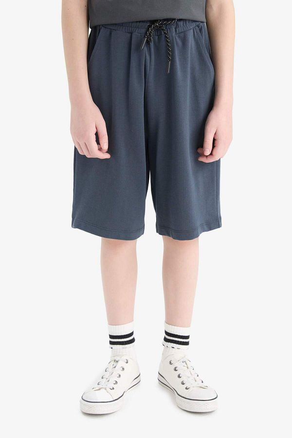 DeFacto-Boy's Basic Plain Shorts with Elastic Waist E0161A825Sm 1
