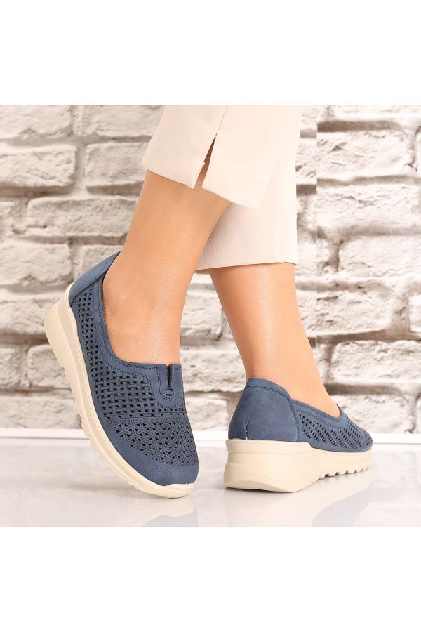 MODA STİL-Women's casual shoes Navy Blue made of Eco-leather Sonita, 37 1