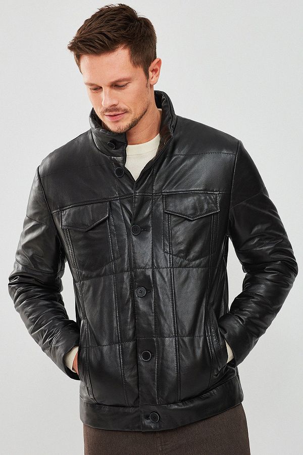 Derimod-Lorenzo Men's Black Puffer Jacket - 23wge65141m 1