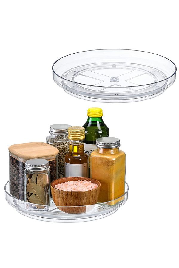 Choice-Lazy Susan Spice Rack Organizer, 360 Degree Rotating Round Lazy Susan Turntable For Cabinet, Clear 1