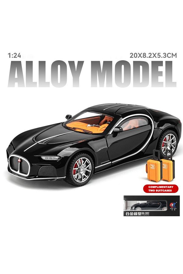 Choice-Black-with Box 1:24 Bugadi Atlantic Fast & Furious Alloy Car Model Diecasts Toy With Sound And Light 1