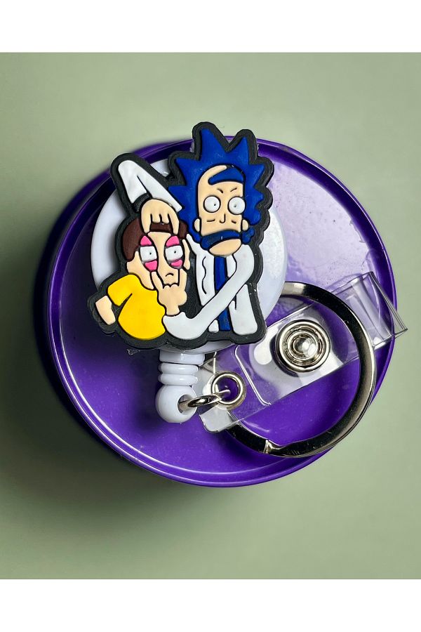yoyo-Rick And Morty Patterned Name Badge 1