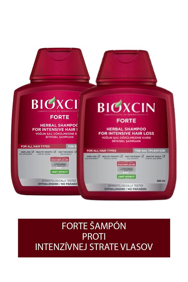 Bioxcin-Forte šampón proti vypadávaniu vlasov 2 balenie 300 ml 1