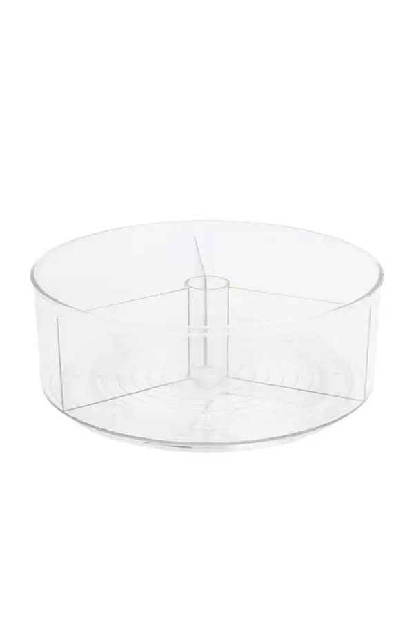PUFO-Rotating tray organizer with 3 compartments for refrigerator or cabinet, 23 cm 1