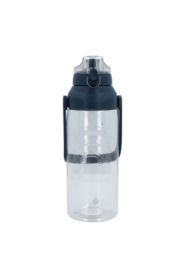 Generic-MANNA Chugger XL BPA-Free Water Bottle with Handle Clear and Dark Blue 2 Liter 1