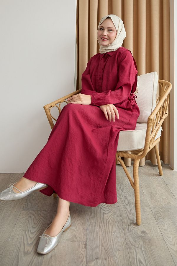 InStyle-Red Dress with Bolero Tie 1