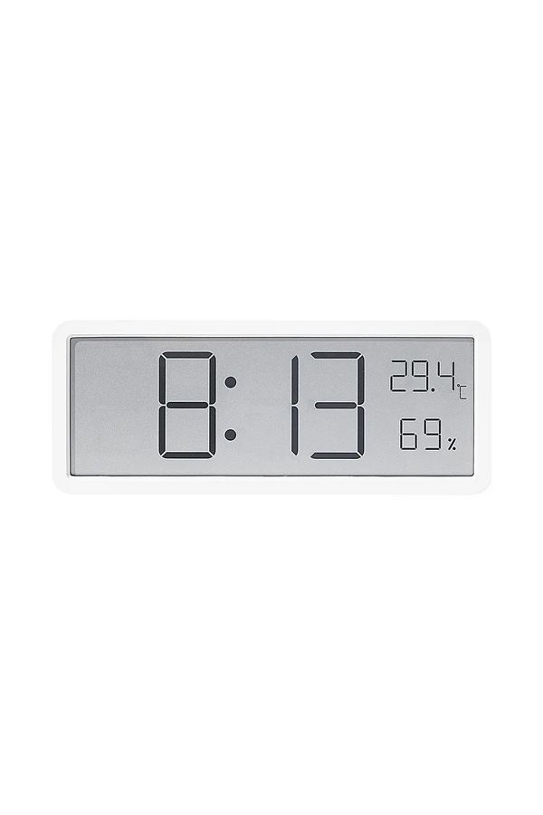Choice-White LCD Screen Digital Wall Clock Time Temperature Humidity Time Display Electronic Clock Desktop 1