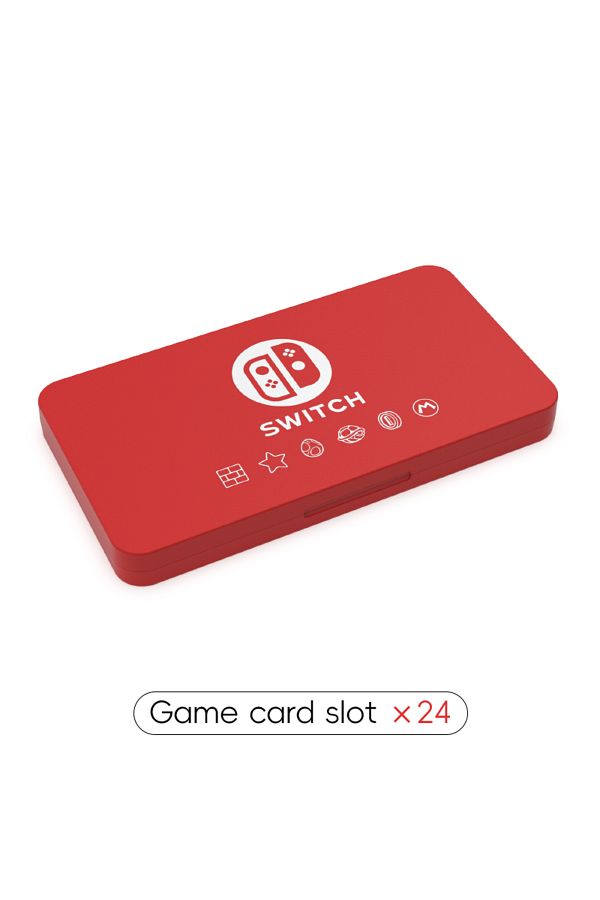 Choice-Red DATA FROG 24 in 1 Game Card Case Protective Holder Hard Shell Game Card Storage Box For Nintendo 1