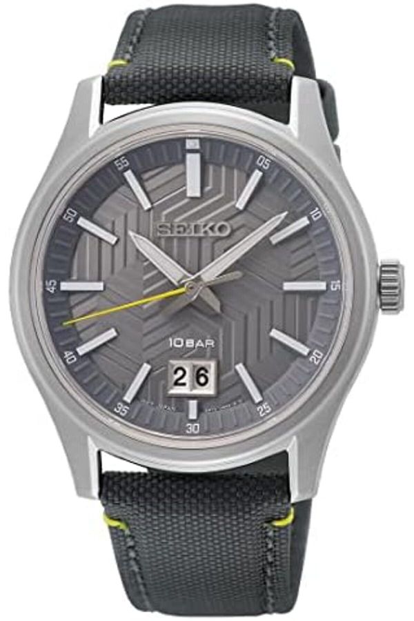 Seiko-SUR543P1 Men's Analogue Quartz Watch with Nylon Strap 1