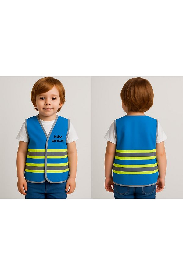 Teknik-Children's Activity Warning Vest with Reflector (Inform the Name Printing in the Question Part, Please) 1