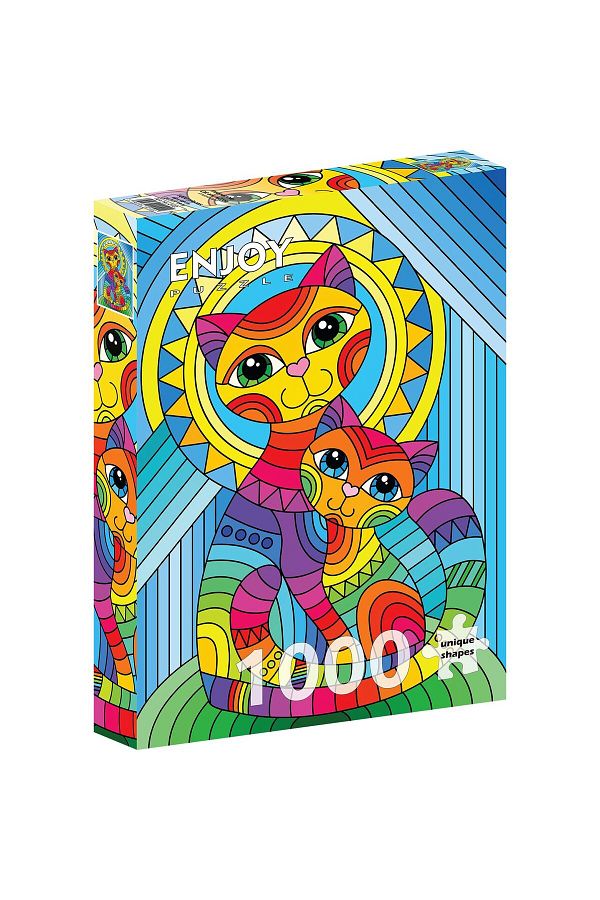 Enjoy-Puzzle 1000 pieces ENJOY - Inseparable Cat and Kitten 1