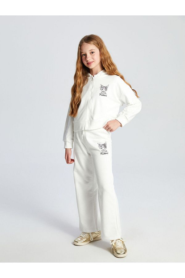 LC Waikiki-Lcw Printed Girl's Tracksuit Bottom with Elastic Waist 1