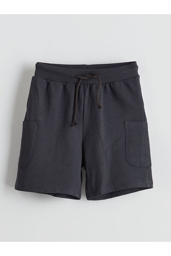 LC Waikiki-Lcw Basic Boy's Shorts with Elastic Waist and Pockets 1
