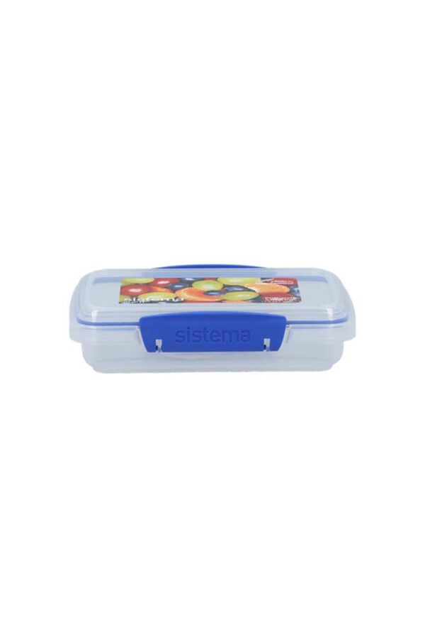 Generic-sistema Klip It Rectangular Food Storage Container Clear and Blue 380ml (Multicolour) 1