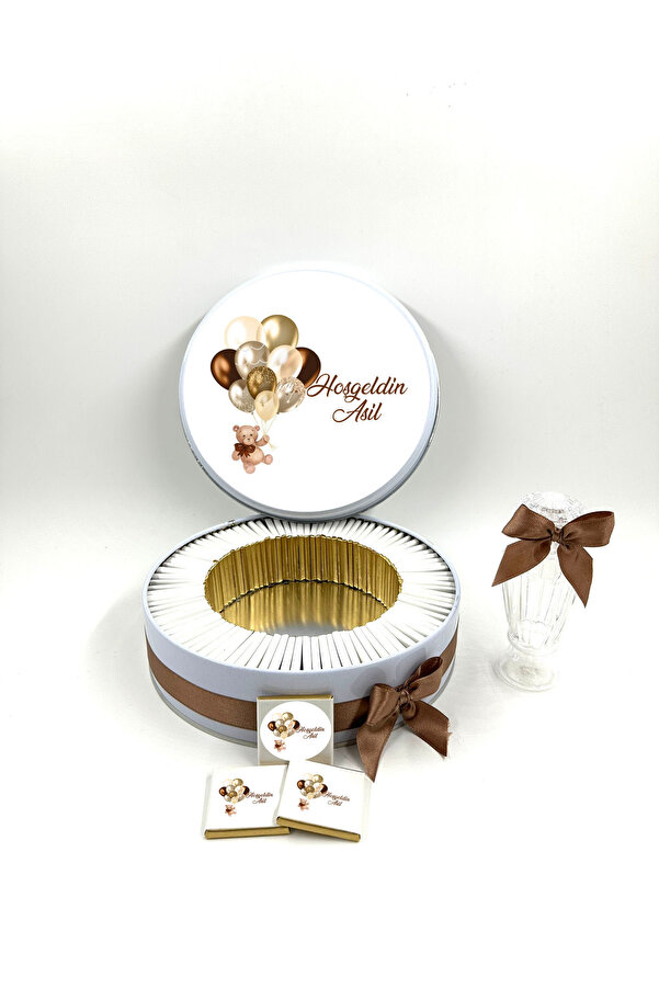 TuNa Chocolate 100 Adet İsme Özel Kız/Erkek Bebek Çikolatası