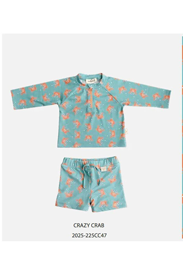 Miela Kids UV Korumalı Alt Üst Erkek Bebek Set - Crab