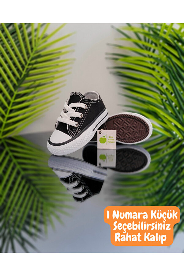 elma bebe Rahat Kalıp Kız Erkek Bebek Unisex Bebe Çocuk Kısa Bağcıklı Keten Kanvas Sneaker Spor Ayakkabı