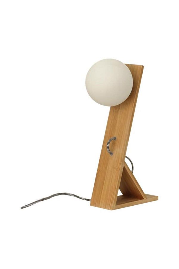 Generic-Micasa 25W E14 Elegant and Modern Design Table Lamp with Hand Switch Beige and White 1