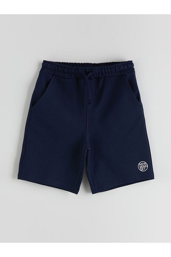 LC Waikiki-Sparkling Selections from Shining Store |   Navy Blue Boys' Shorts with Elastic Waist 1