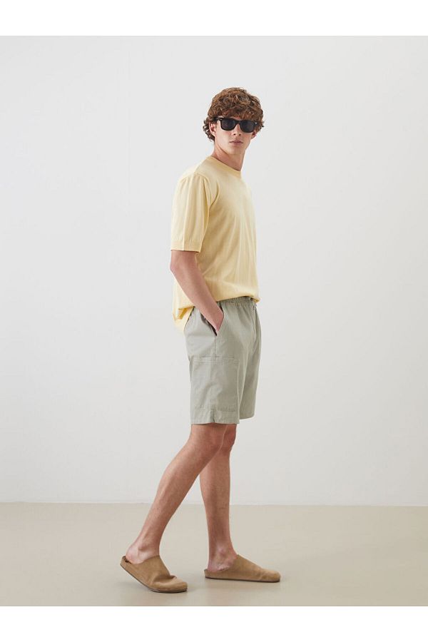 LC Waikiki-Sparkling Selections from Shining Store |   Jeans Khaki Comfortable Fit Men's Jean Shorts 1