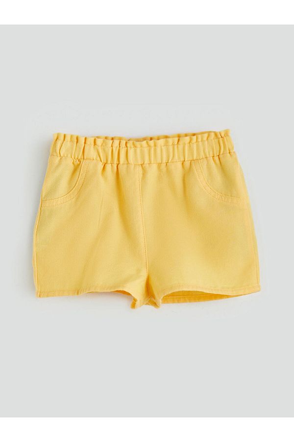 LC Waikiki-Sparkling Selections from Shining Store |   Sari Beli Elasticated Gabardine Baby Girl Shorts 1