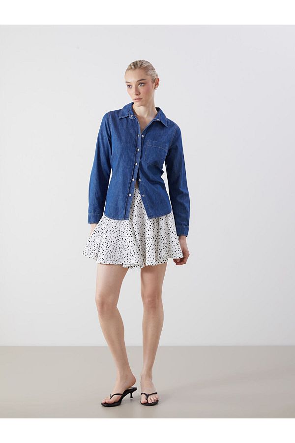 LC Waikiki-Patterned Mini Skirt with Elastic Waist 1
